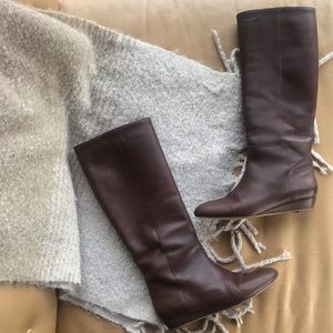 Loeffler Randall brown leather boots size 7